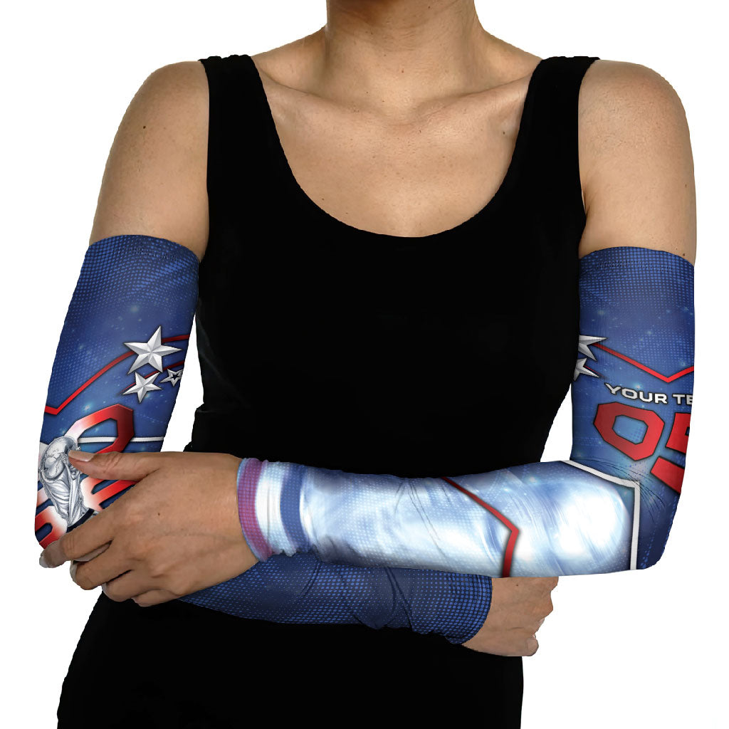 Custom United States Soccer Arm Sleeves American Flag Stars Trophy