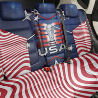 United States Soccer Back Car Seat Cover American Flag Stars Trophy