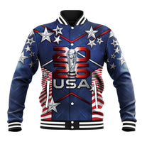 Custom United States Soccer Baseball Jacket American Flag Stars Trophy
