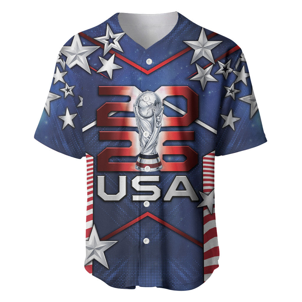 Custom United States Soccer Baseball Jersey American Flag Stars Trophy