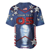 Custom United States Soccer Baseball Jersey American Flag Stars Trophy