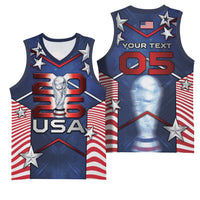 Custom United States Soccer Basketball Jersey American Flag Stars Trophy