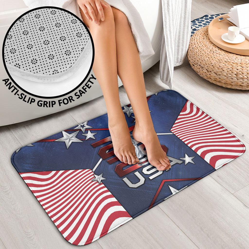 United States Soccer Bathroom Set American Flag Stars Trophy
