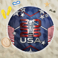 United States Soccer Beach Blanket American Flag Stars Trophy