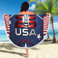 United States Soccer Beach Blanket American Flag Stars Trophy