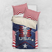 United States Soccer Bedding Set American Flag Stars Trophy