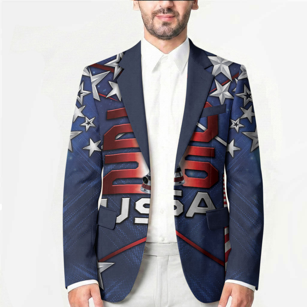 Custom United States Soccer Blazer American Flag Stars Trophy