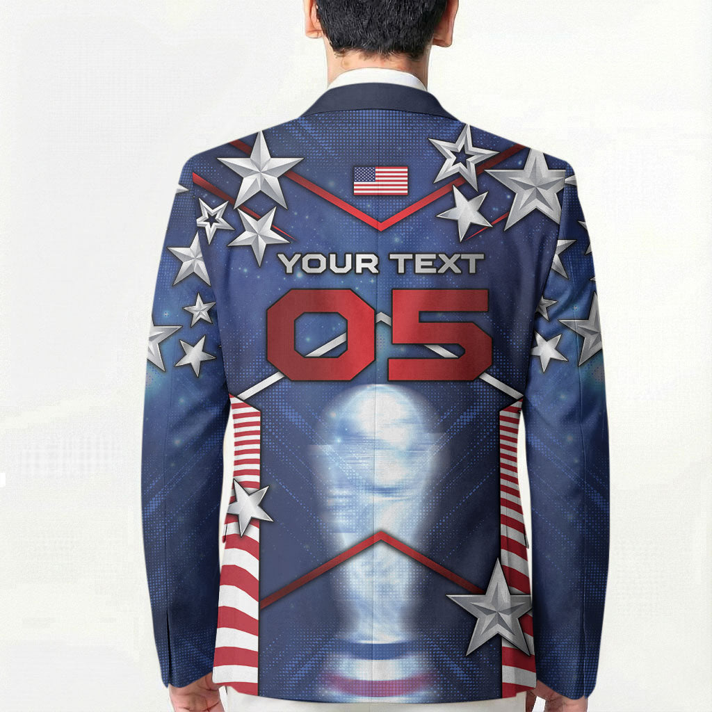 Custom United States Soccer Blazer American Flag Stars Trophy