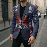 Custom United States Soccer Blazer American Flag Stars Trophy