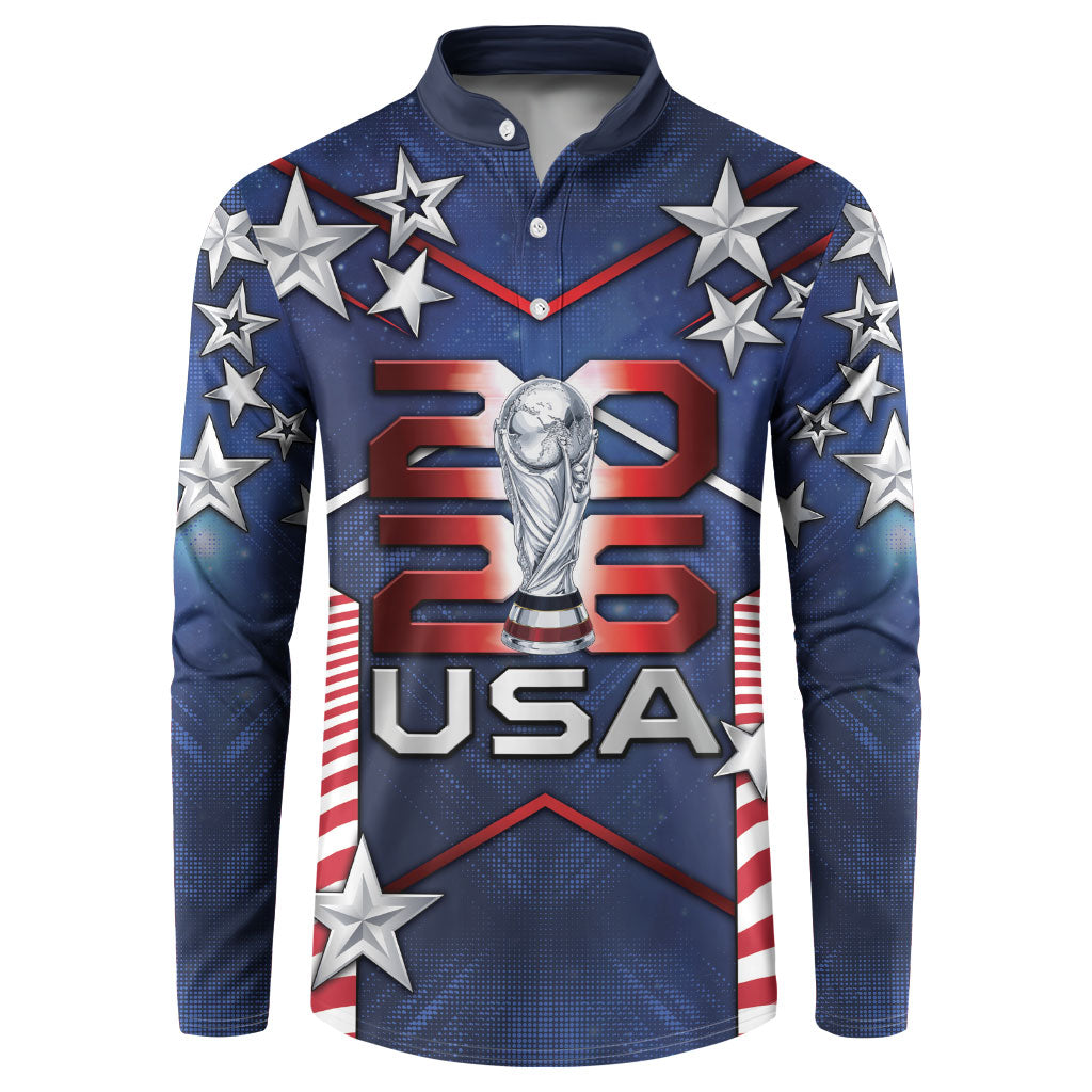 Custom United States Soccer Button Sweatshirt American Flag Stars Trophy