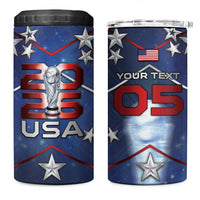 Custom United States Soccer 4 in 1 Can Cooler Tumbler American Flag Stars Trophy