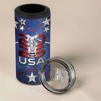 Custom United States Soccer 4 in 1 Can Cooler Tumbler American Flag Stars Trophy