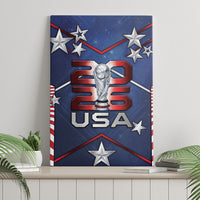 United States Soccer Canvas Wall Art American Flag Stars Trophy