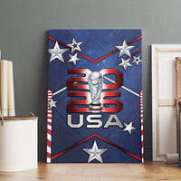 United States Soccer Canvas Wall Art American Flag Stars Trophy