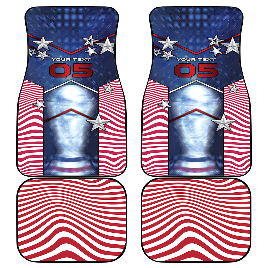 Custom United States Soccer Car Mats American Flag Stars Trophy