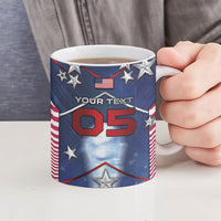 Custom United States Soccer Ceramic Mug American Flag Stars Trophy