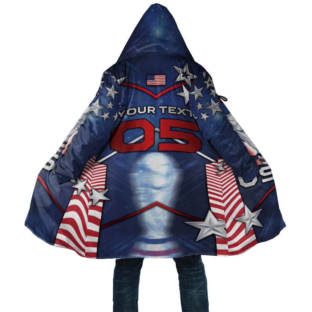 Custom United States Soccer Cloak American Flag Stars Trophy