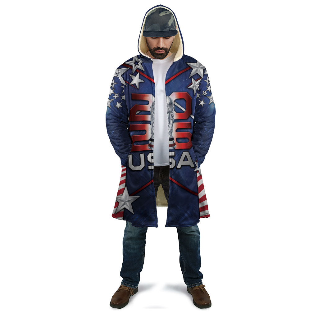 Custom United States Soccer Cloak American Flag Stars Trophy