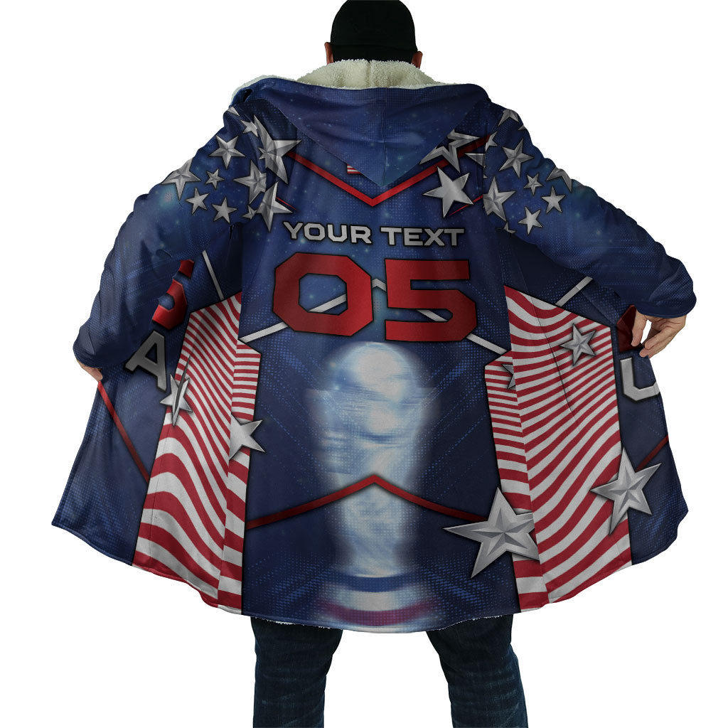Custom United States Soccer Cloak American Flag Stars Trophy
