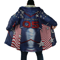Custom United States Soccer Cloak American Flag Stars Trophy