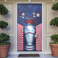 Custom United States Soccer Door Cover American Flag Stars Trophy
