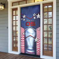 Custom United States Soccer Door Cover American Flag Stars Trophy