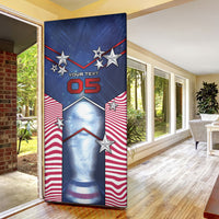 Custom United States Soccer Door Cover American Flag Stars Trophy