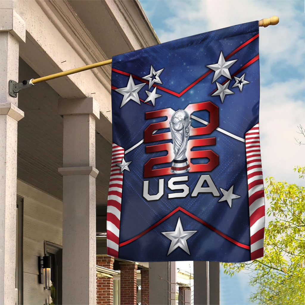 United States Soccer Garden Flag American Flag Stars Trophy