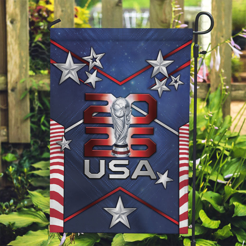 United States Soccer Garden Flag American Flag Stars Trophy