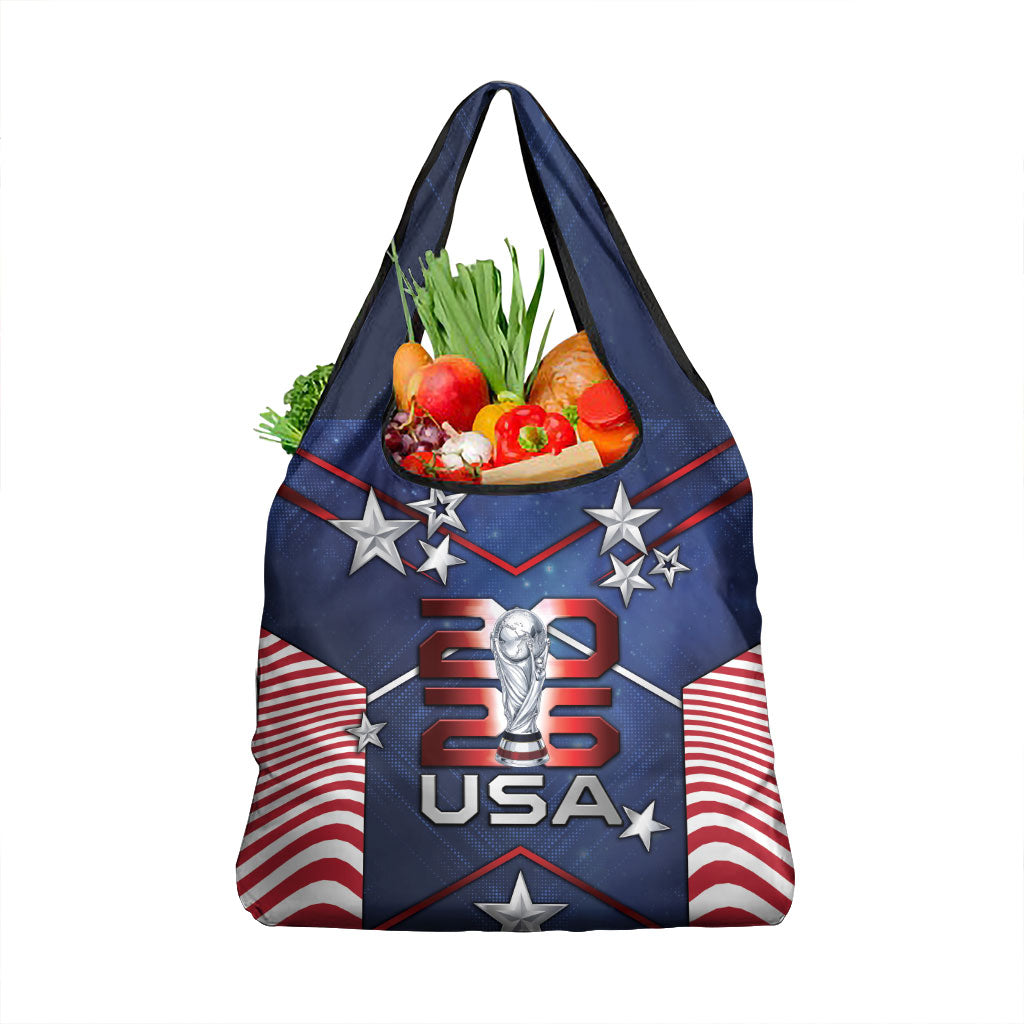 United States Soccer Grocery Bag American Flag Stars Trophy