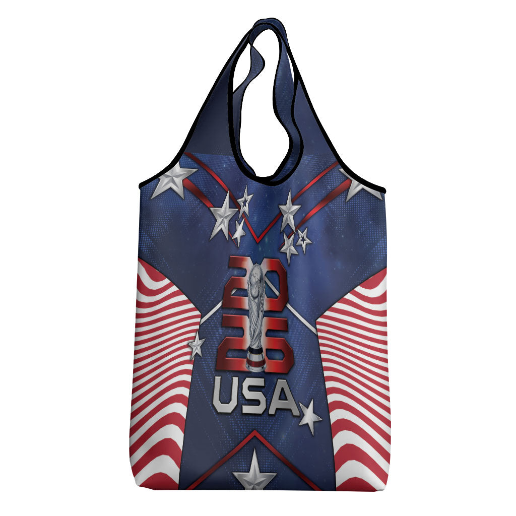 United States Soccer Grocery Bag American Flag Stars Trophy