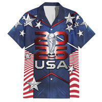Custom United States Soccer Hawaiian Shirt American Flag Stars Trophy