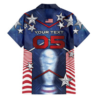 Custom United States Soccer Hawaiian Shirt American Flag Stars Trophy