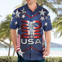 Custom United States Soccer Hawaiian Shirt American Flag Stars Trophy