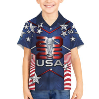 Custom United States Soccer Hawaiian Shirt American Flag Stars Trophy