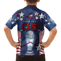 Custom United States Soccer Hawaiian Shirt American Flag Stars Trophy