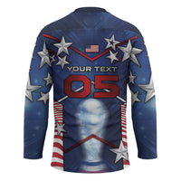 Custom United States Soccer Hockey Jersey American Flag Stars Trophy