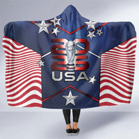 United States Soccer Hooded Blanket American Flag Stars Trophy