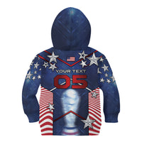 Custom United States Soccer Kid Hoodie American Flag Stars Trophy