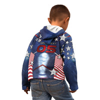 Custom United States Soccer Kid Hoodie American Flag Stars Trophy