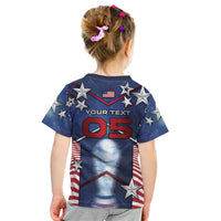 Custom United States Soccer Kid T Shirt American Flag Stars Trophy