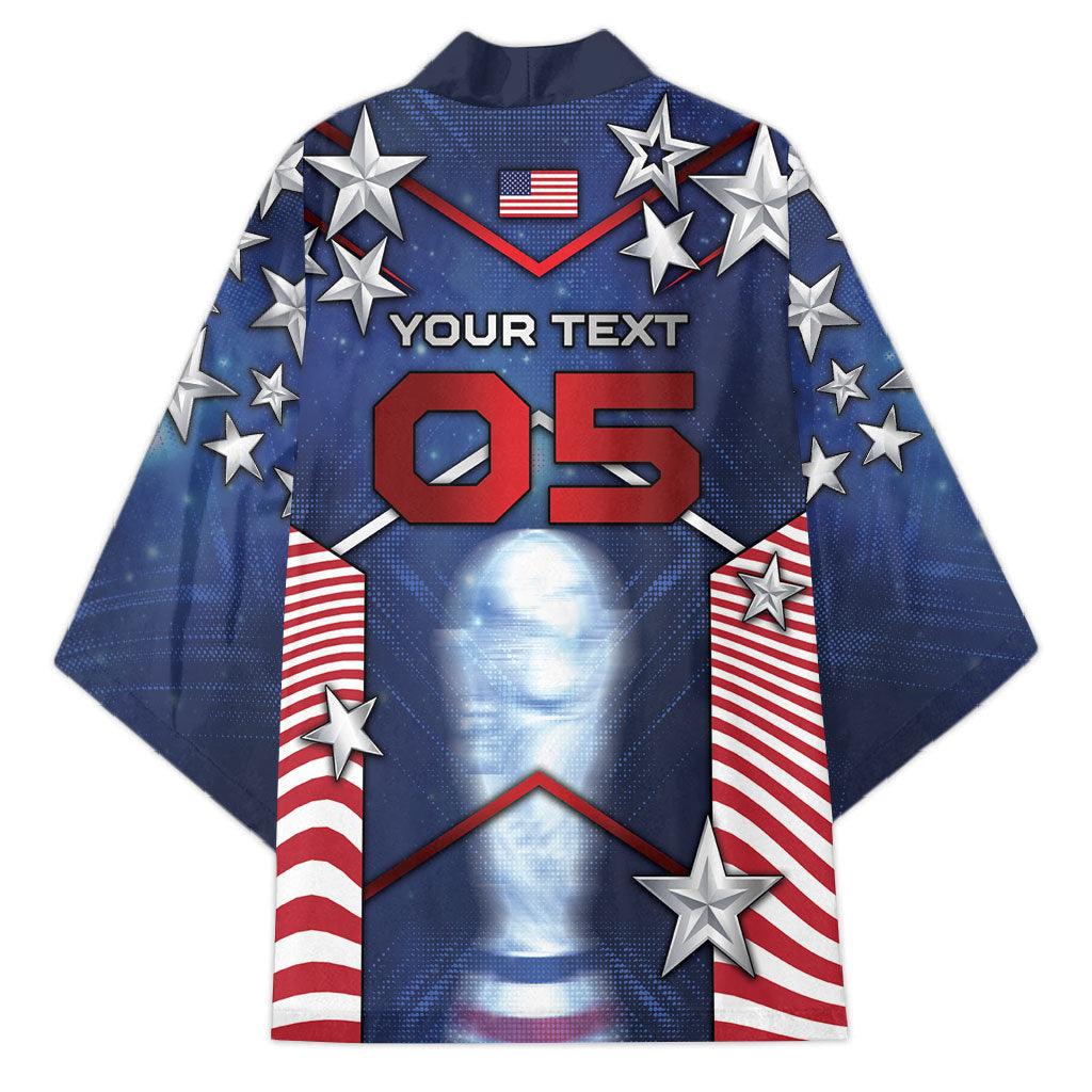 Custom United States Soccer Kimono American Flag Stars Trophy