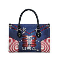 United States Soccer Leather Bag American Flag Stars Trophy