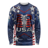 Custom United States Soccer Long Sleeve Shirt American Flag Stars Trophy