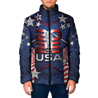 Custom United States Soccer Padded Jacket American Flag Stars Trophy
