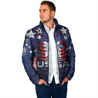 Custom United States Soccer Padded Jacket American Flag Stars Trophy