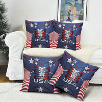 United States Soccer Pillow Cover American Flag Stars Trophy