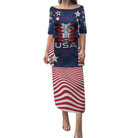 Custom United States Soccer Puletasi American Flag Stars Trophy