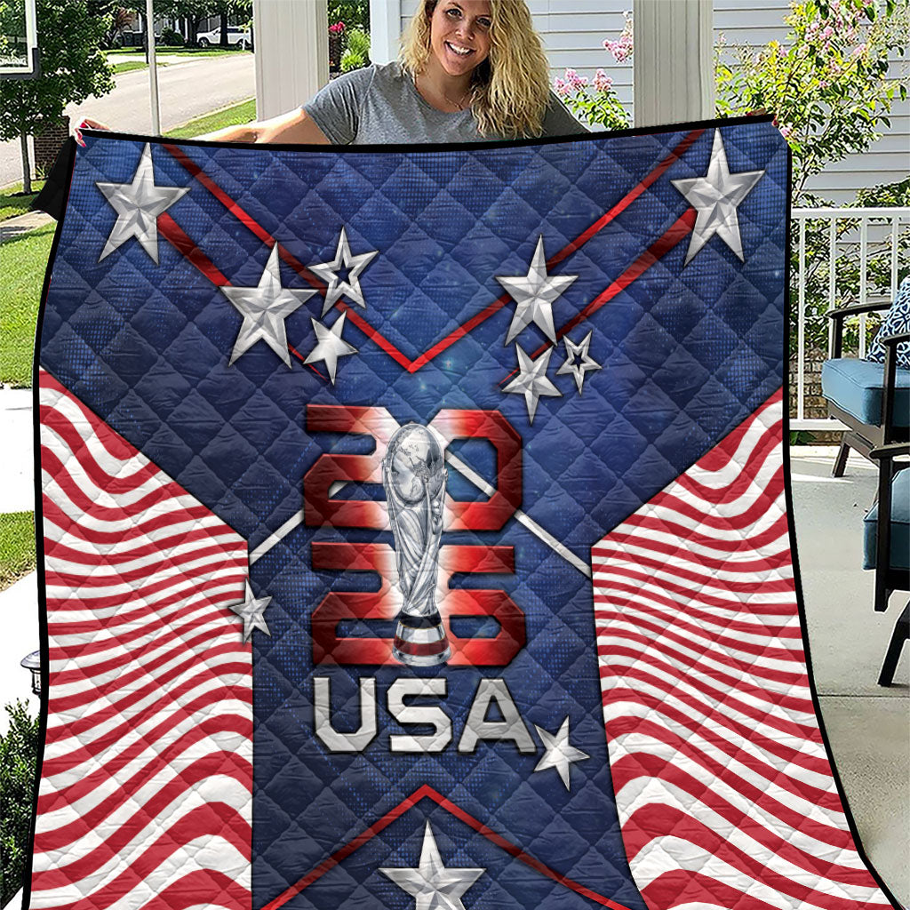United States Soccer Quilt American Flag Stars Trophy
