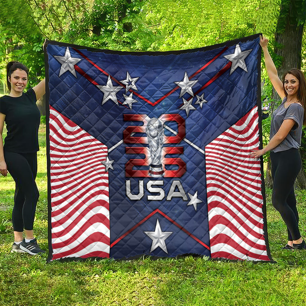 United States Soccer Quilt American Flag Stars Trophy